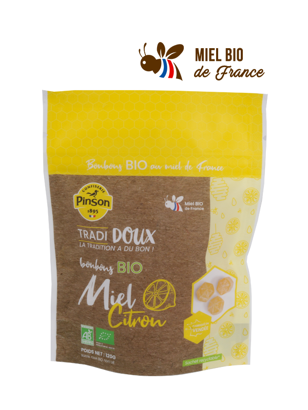 Bonbons bio miel citron