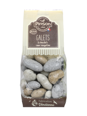 Galets 3 chocolats coeur nougatine
