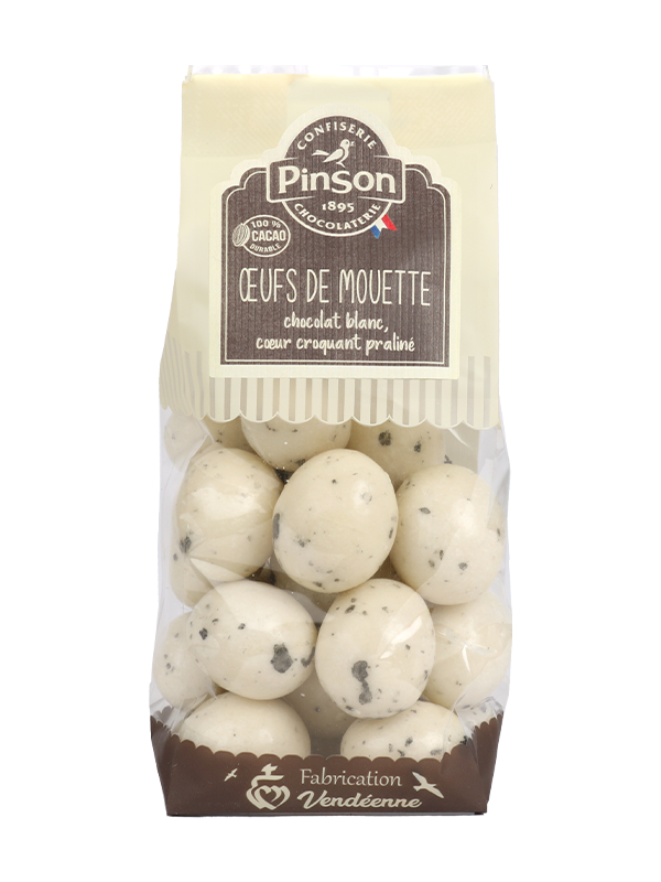 Oeufs de Mouette chocolat blanc praliné
