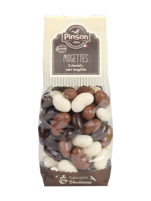 Mogettes 3 chocolats coeur nougatine