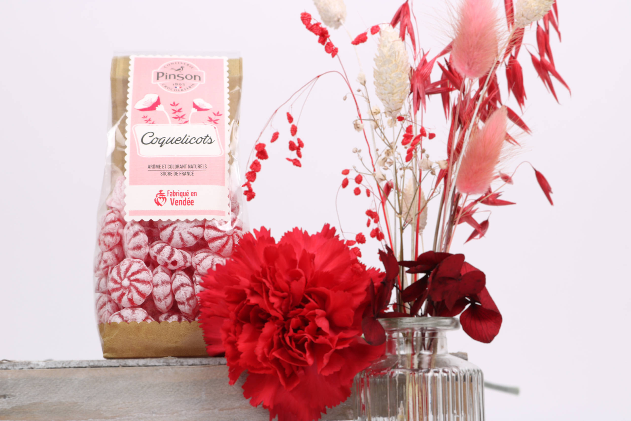 Bonbons saveur coquelicot